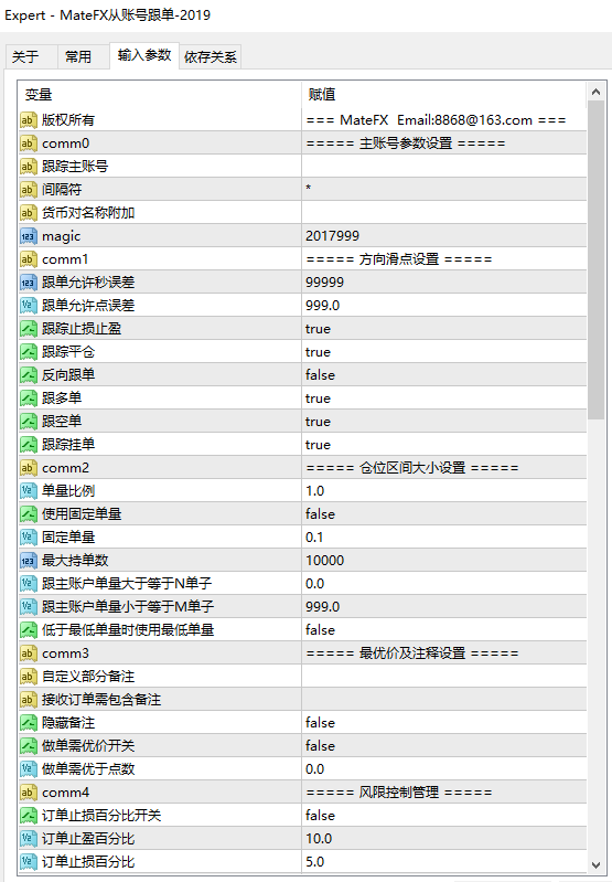 MT4跟单ea MateFX从账号跟单